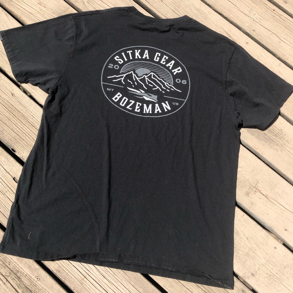 Men’s Sitka tshirt in black, XL